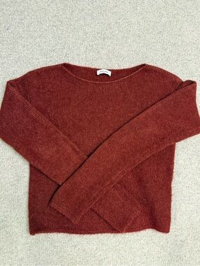 American Vintage Crewneck Sweater in Burnt Orange